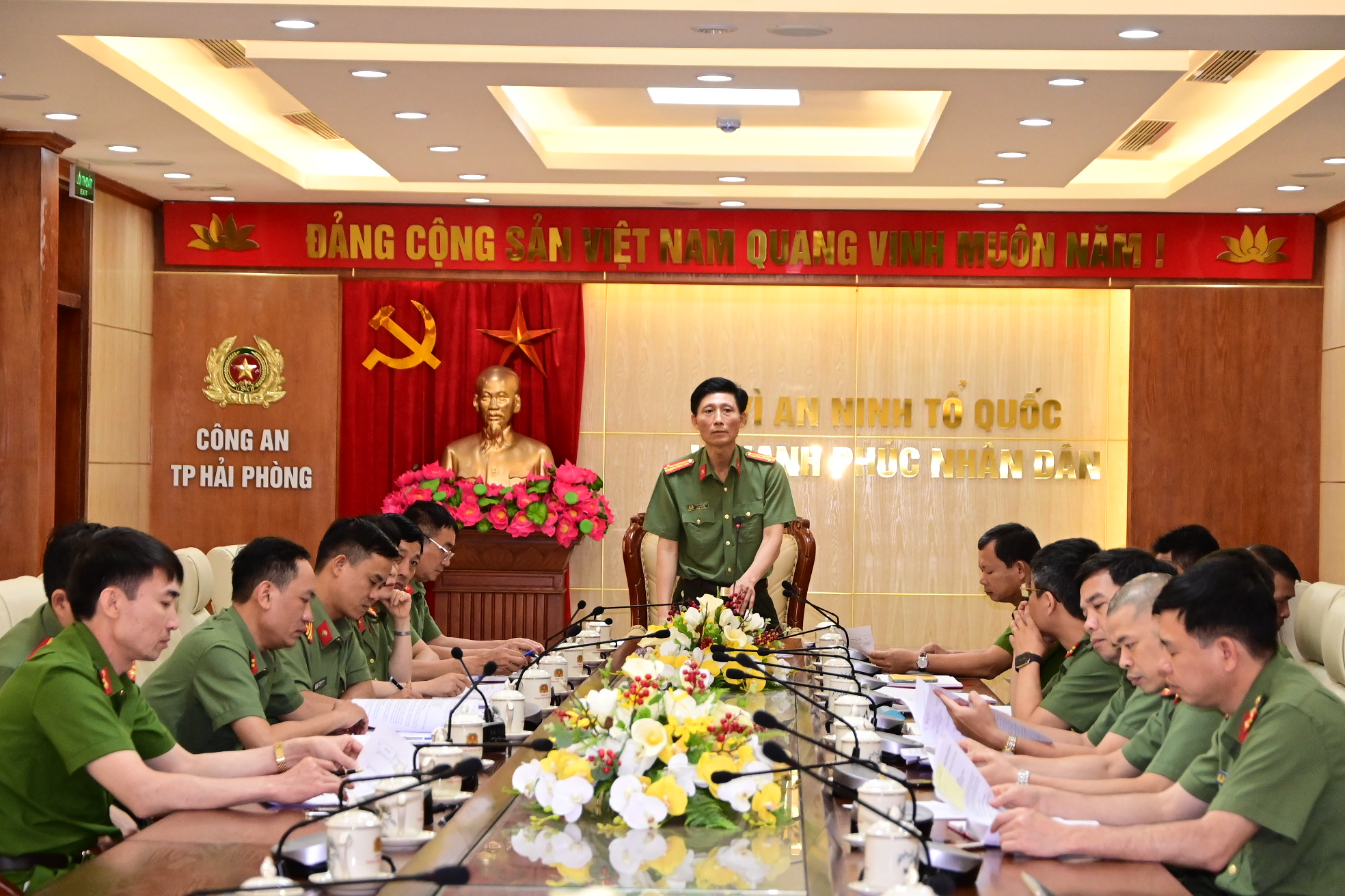 Rà soát tiến độ chuẩn bị Hội thi Bí thư Chi bộ giỏi Công an thành phố năm 2023